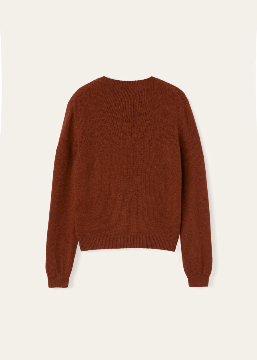 Fobello Crewneck Baby Cashmere Dark Maple Leaf Melange