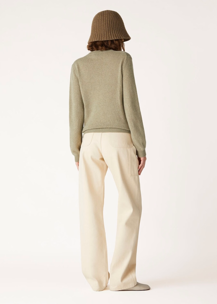 Fobello Crewneck Baby Cashmere Coriander Seed Melange