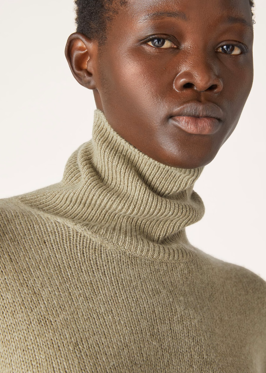 Fobello Turtleneck Baby Cashmere Coriander Seed Melange