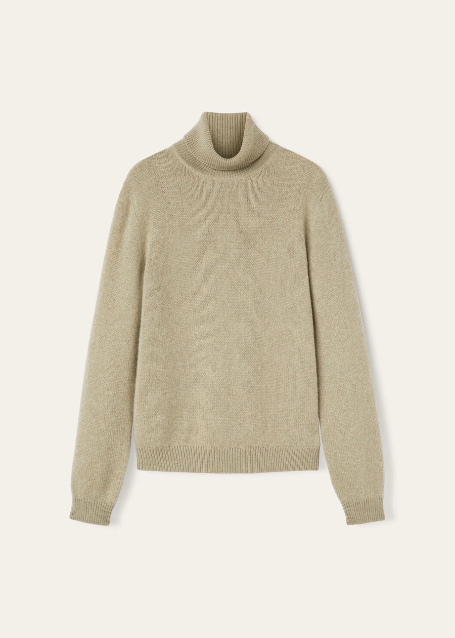 Fobello Turtleneck Baby Cashmere Coriander Seed Melange