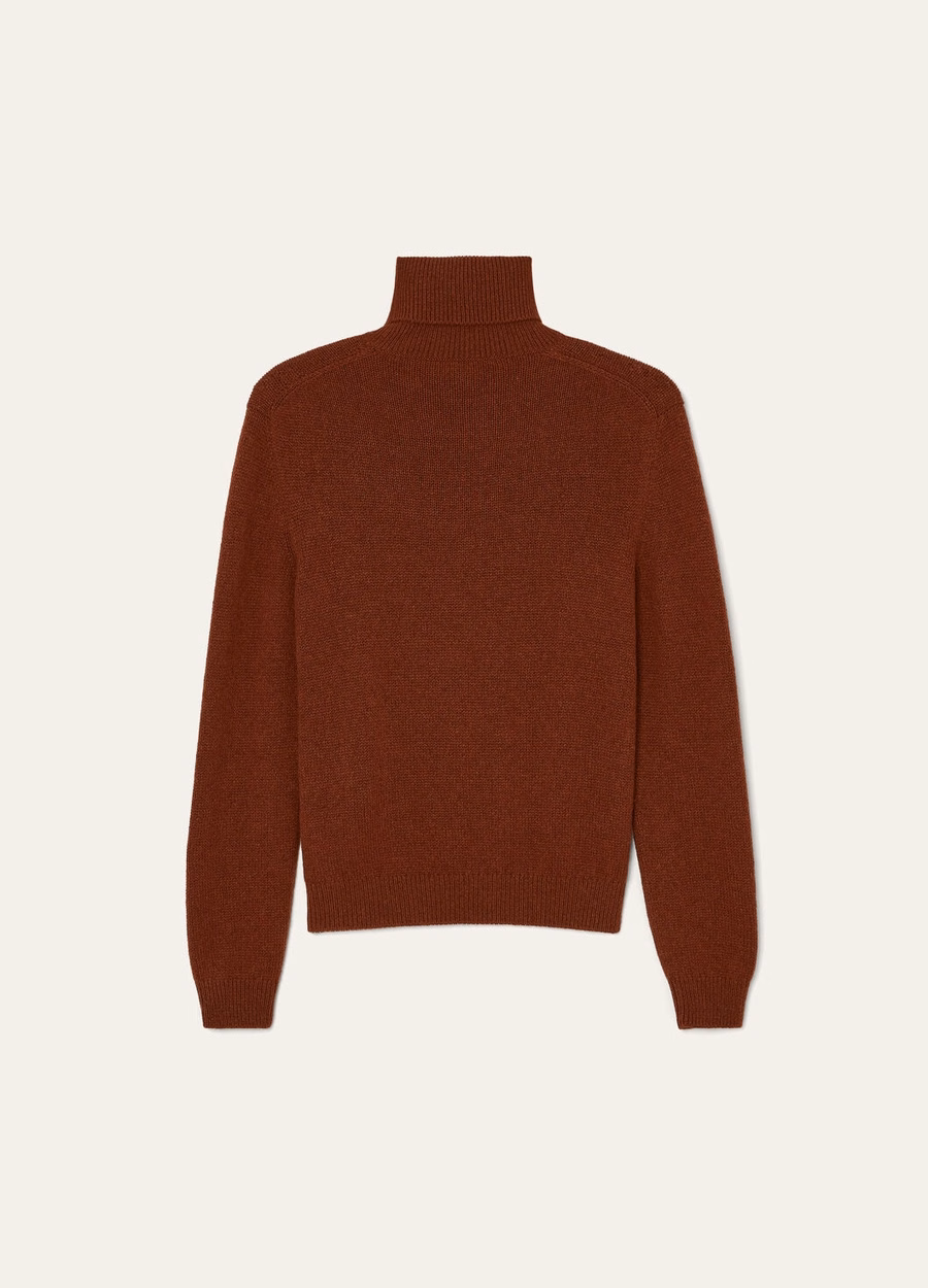 Fobello Turtleneck Baby Cashmere Dark Maple Leaf Melange