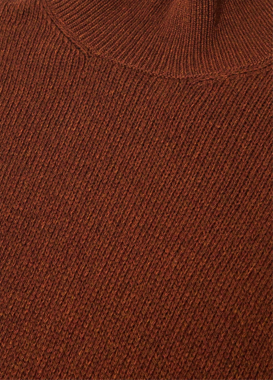 Fobello Turtleneck Baby Cashmere Dark Maple Leaf Melange