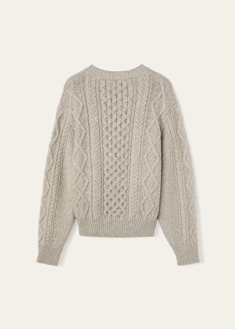 Valduggia Crewneck Cashmere Garden Sand