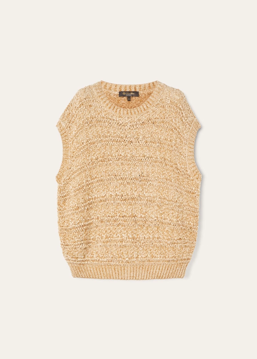 Val D'egua Crewneck Silk Gold Sand