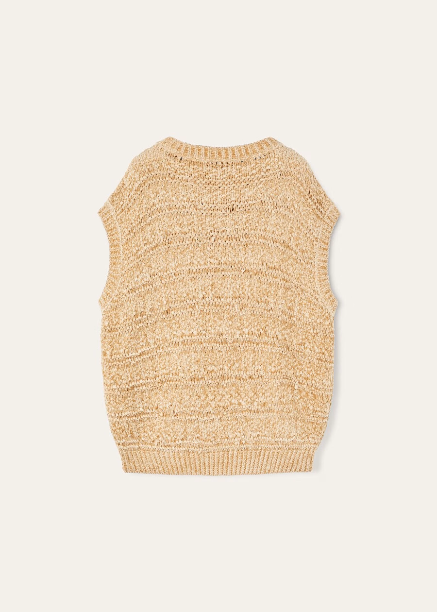 Val D'egua Crewneck Silk Gold Sand
