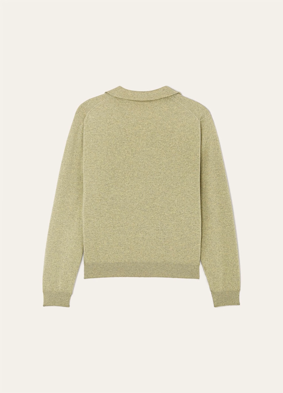 Arona Baby Cashmere Polo Shirt Woodland Green