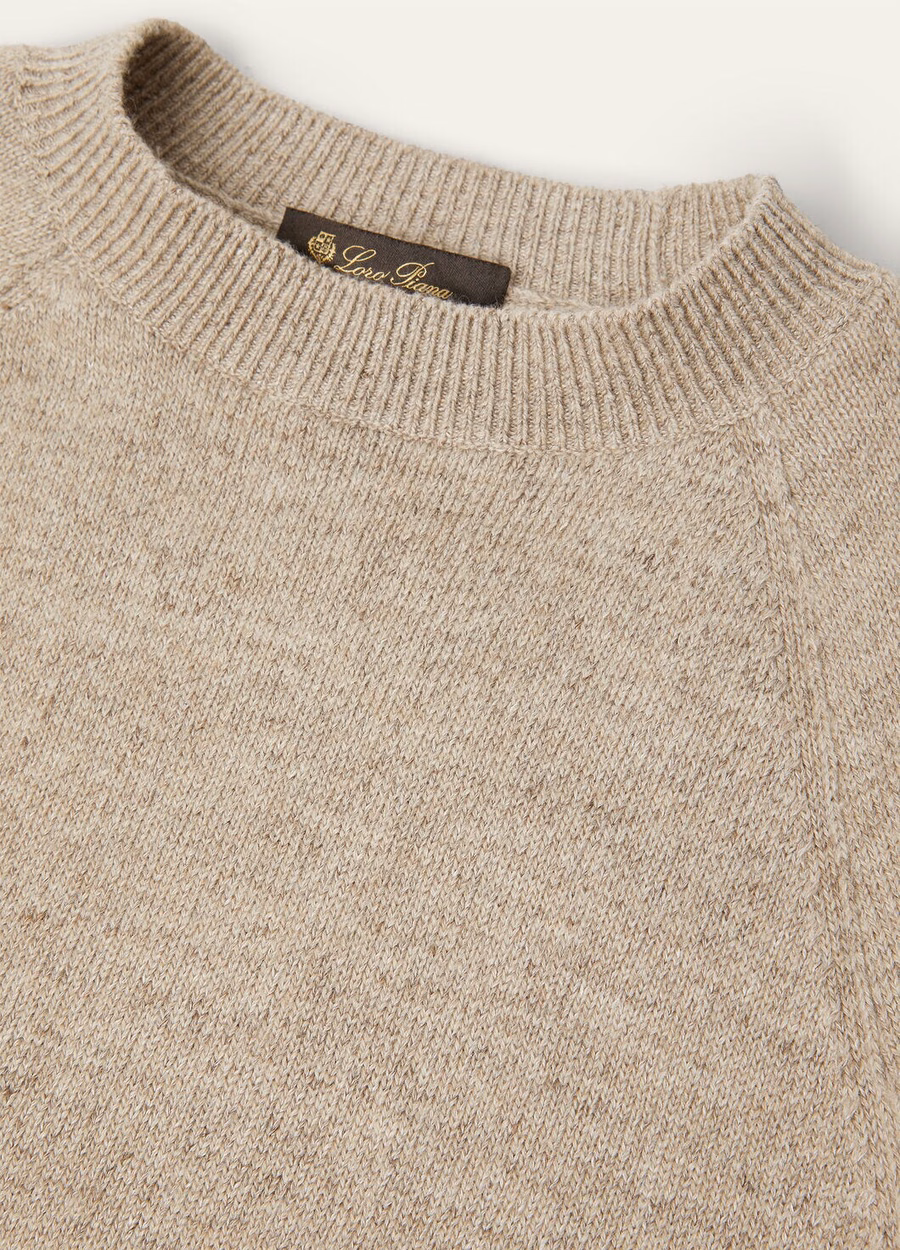 Feriolo Crewneck In Silk Cashmere Delicate Bark