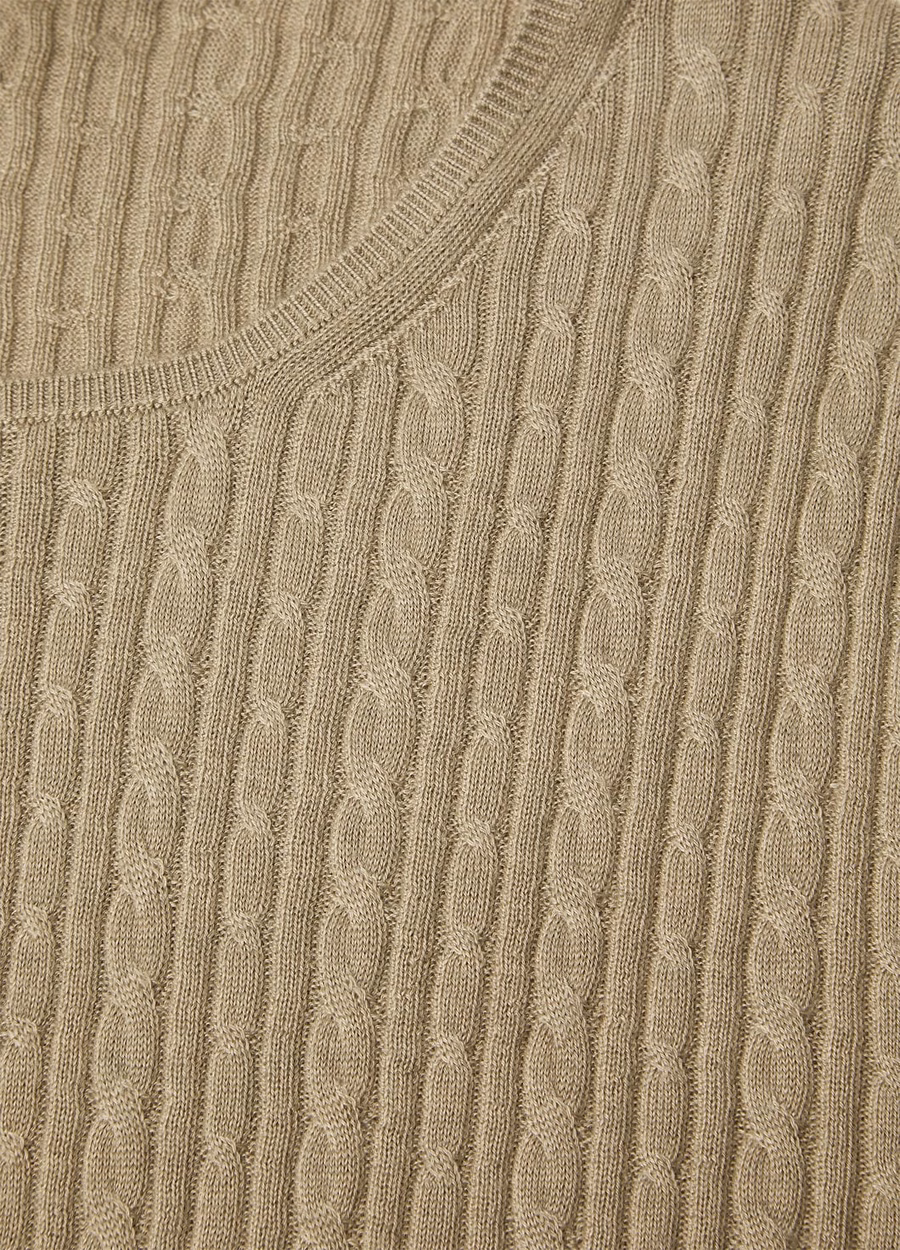 Rimella Crewneck Silk Cashmere Dried Tarragon