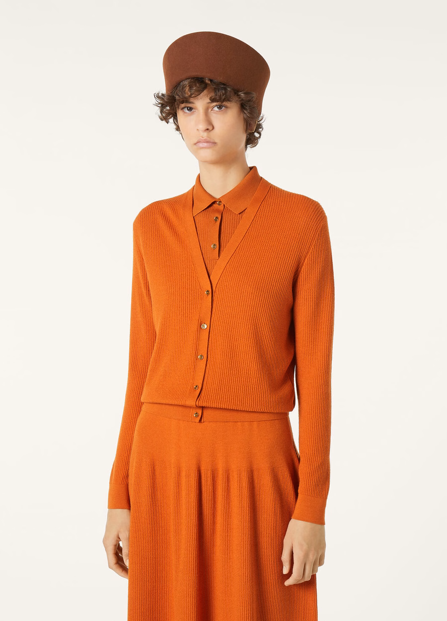 Royal Lightness Orange Poppy Cardigan