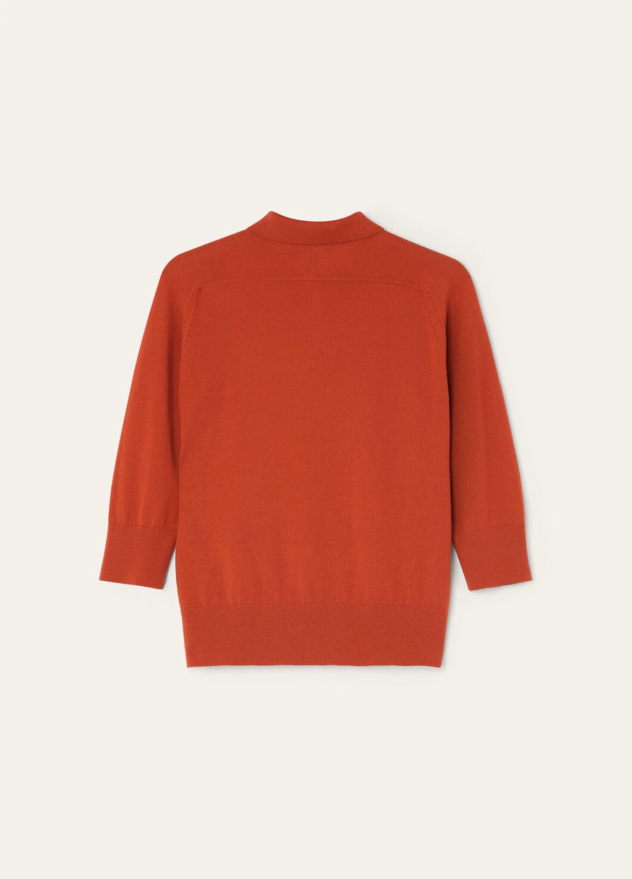 Neo Piuma Cashmere Red Geranium polo shirt