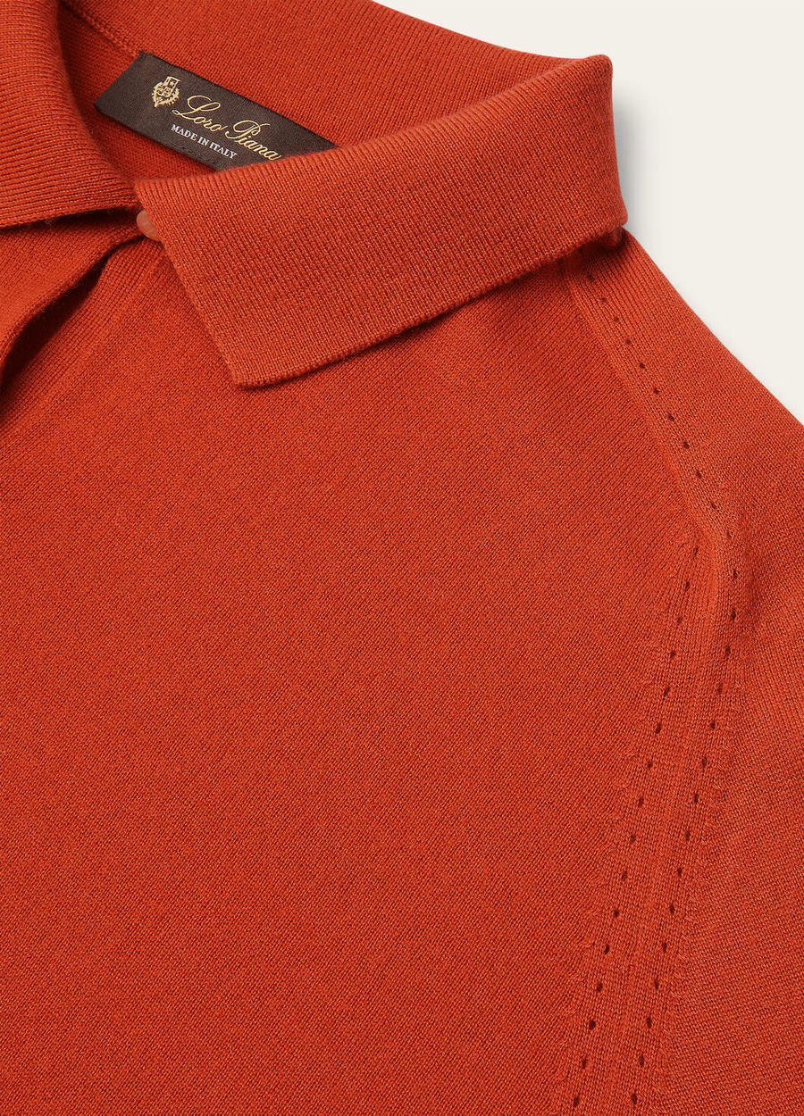 Neo Piuma Cashmere Red Geranium polo shirt