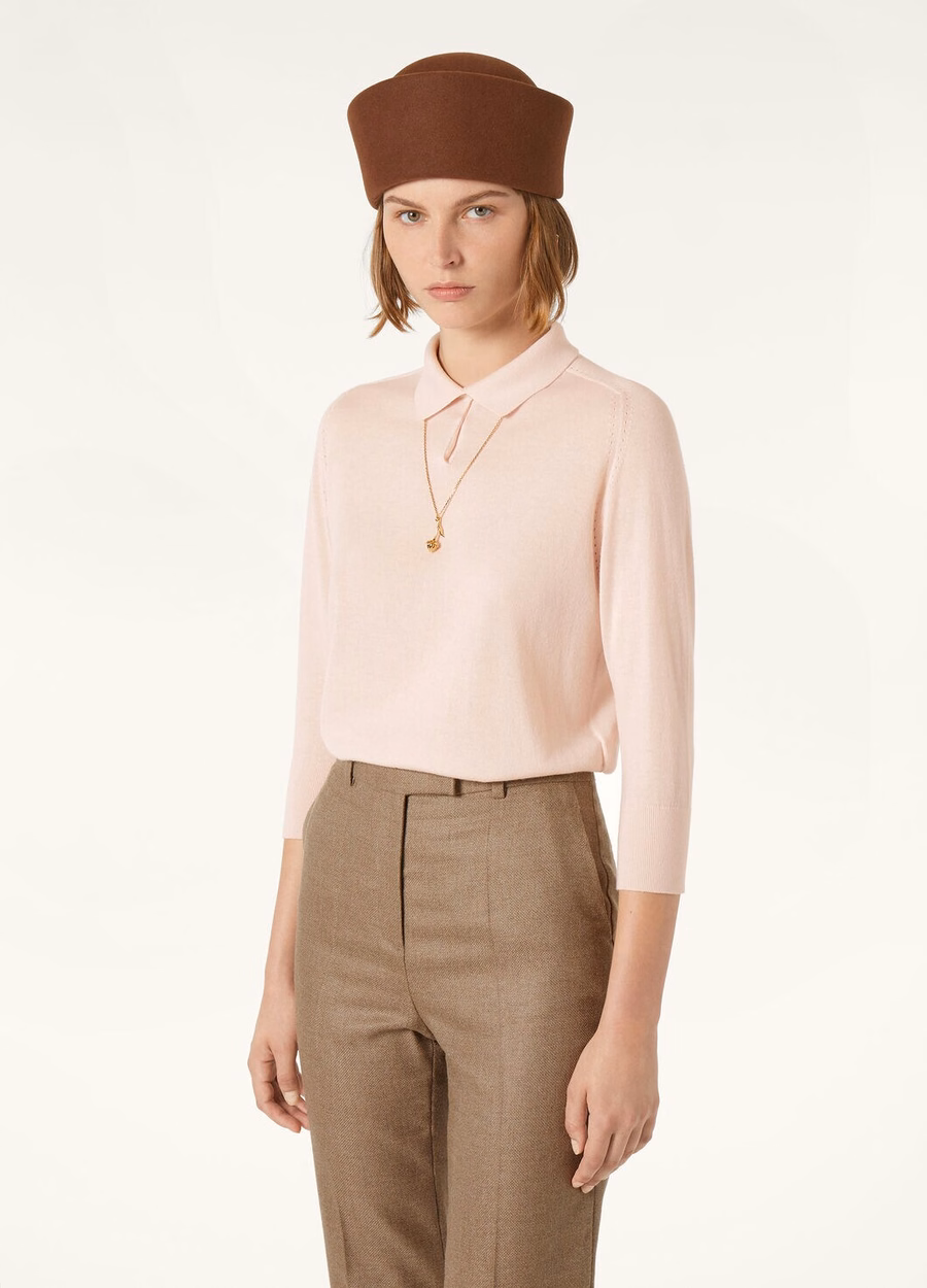 Neo Piuma Cashmere Soft Pinkish Polo Shirt