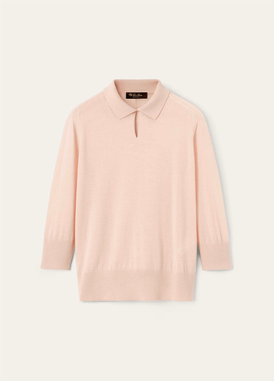 Neo Piuma Cashmere Soft Pinkish Polo Shirt