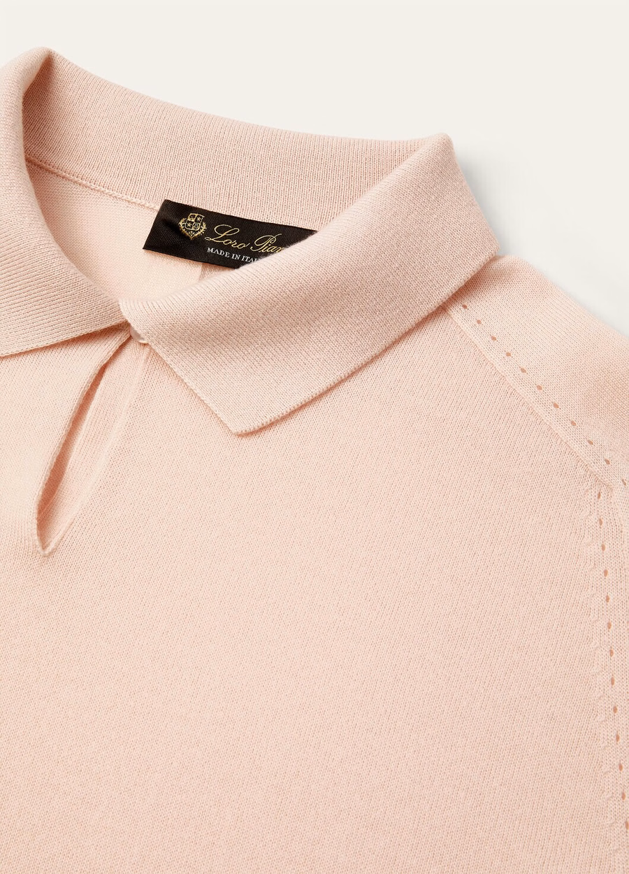 Neo Piuma Cashmere Soft Pinkish Polo Shirt