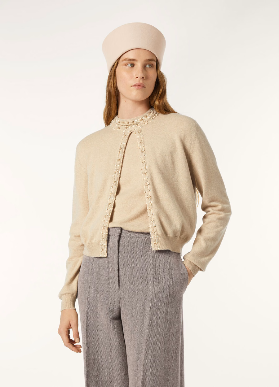Classic Baby Cashmere Cardigan Natural Melange