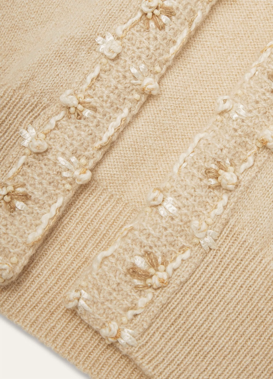 Classic Baby Cashmere Cardigan Natural Melange