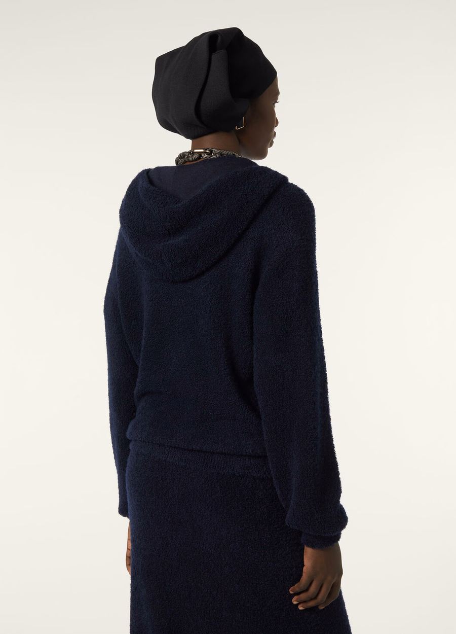 Pella Silk Cashmere Sweater Jacket Classic Blue