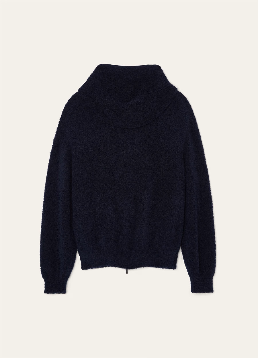 Pella Silk Cashmere Sweater Jacket Classic Blue