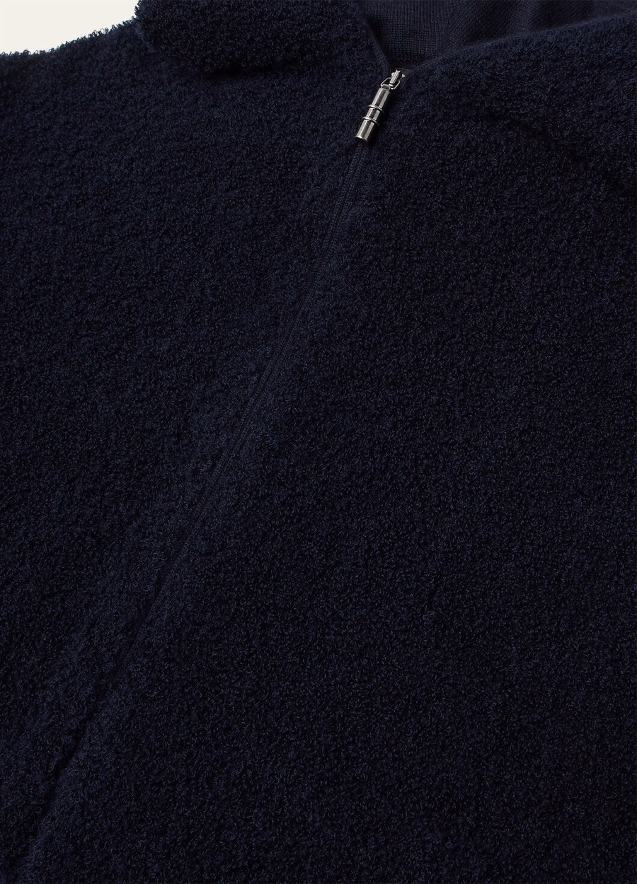 Pella Silk Cashmere Sweater Jacket Classic Blue