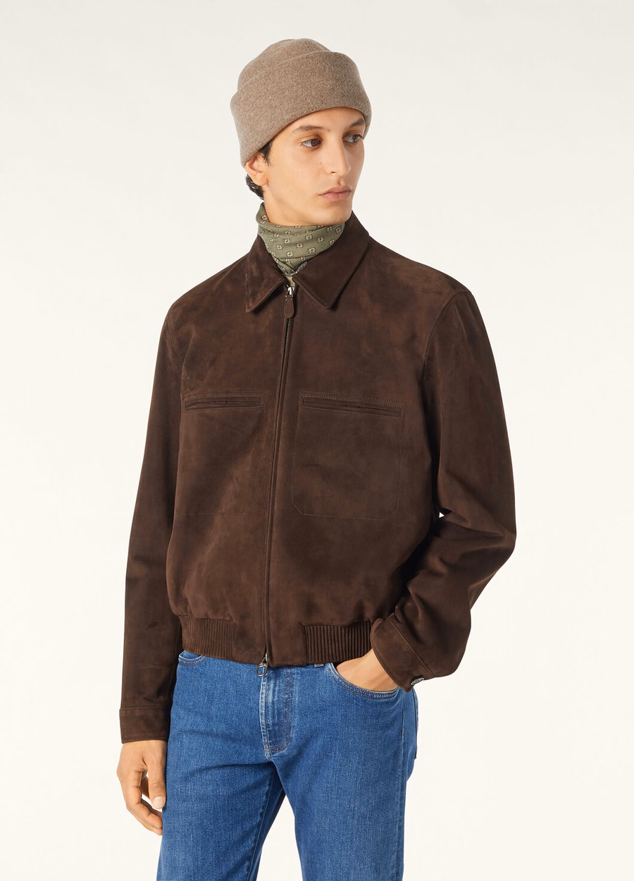 Kane Bomber Kidskin Ebony