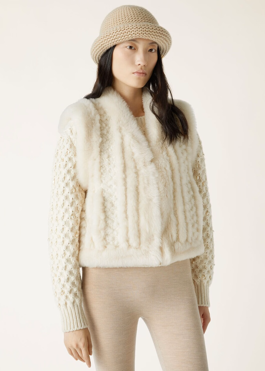 Bryton Shearling Vest Natural Melange
