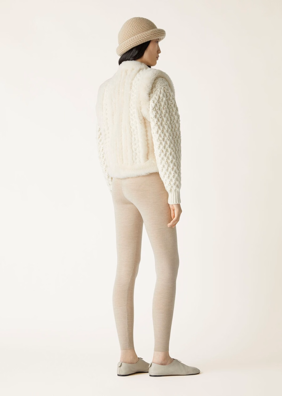 Bryton Shearling Vest Natural Melange