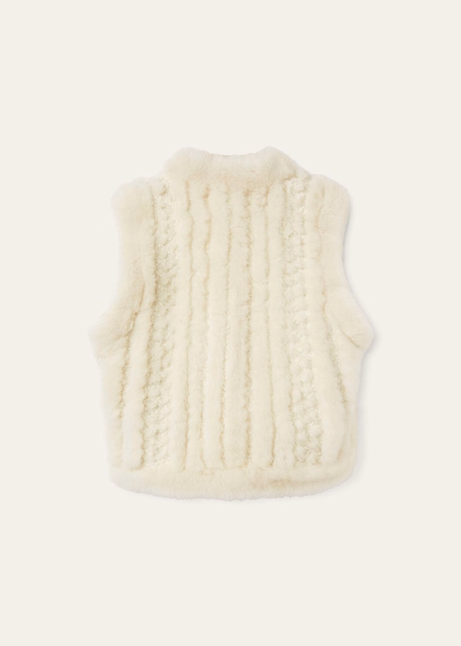 Bryton Shearling Vest Natural Melange