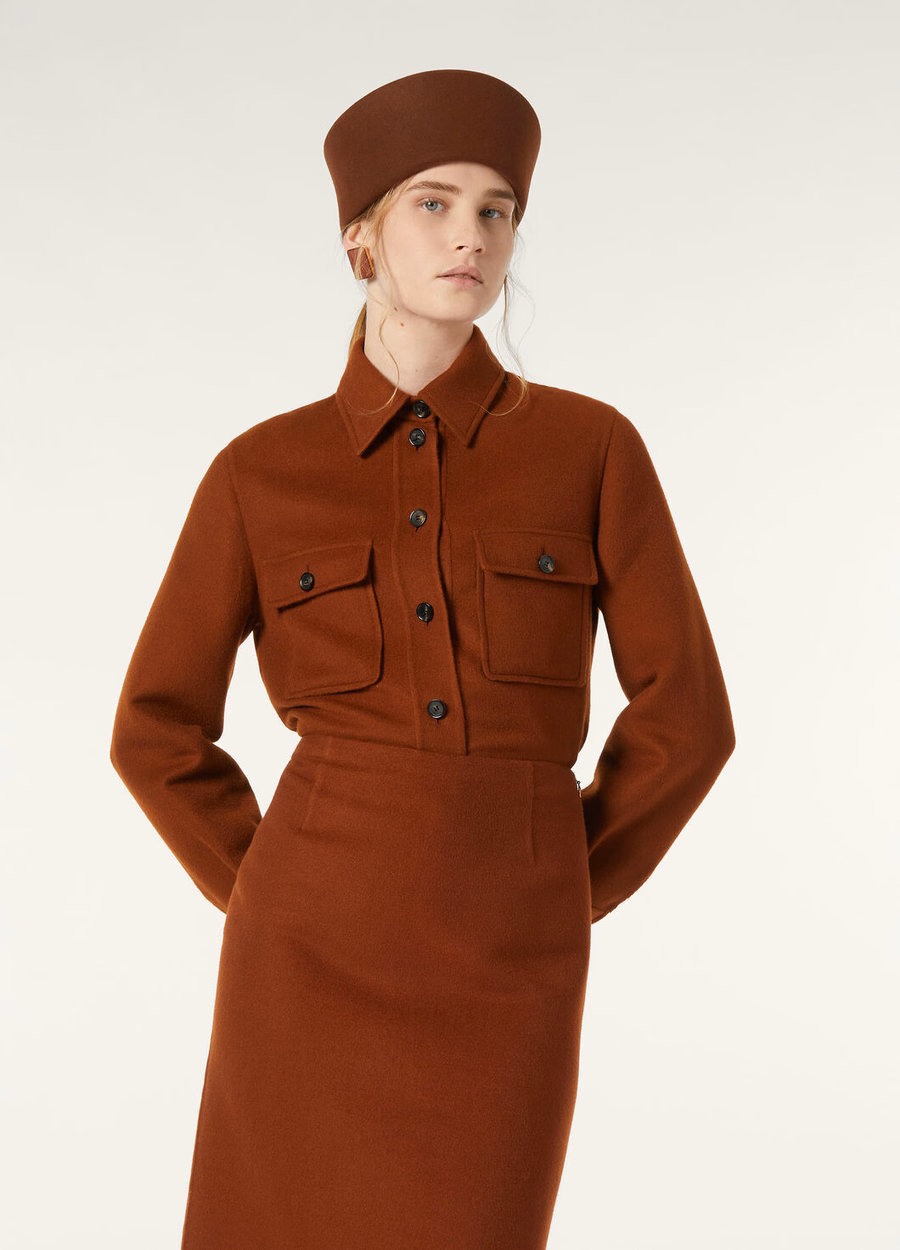 Yannis Overshirt Cashmere Sanguine Pencil