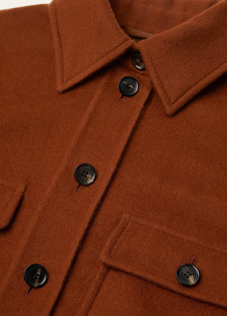 Yannis Overshirt Cashmere Sanguine Pencil