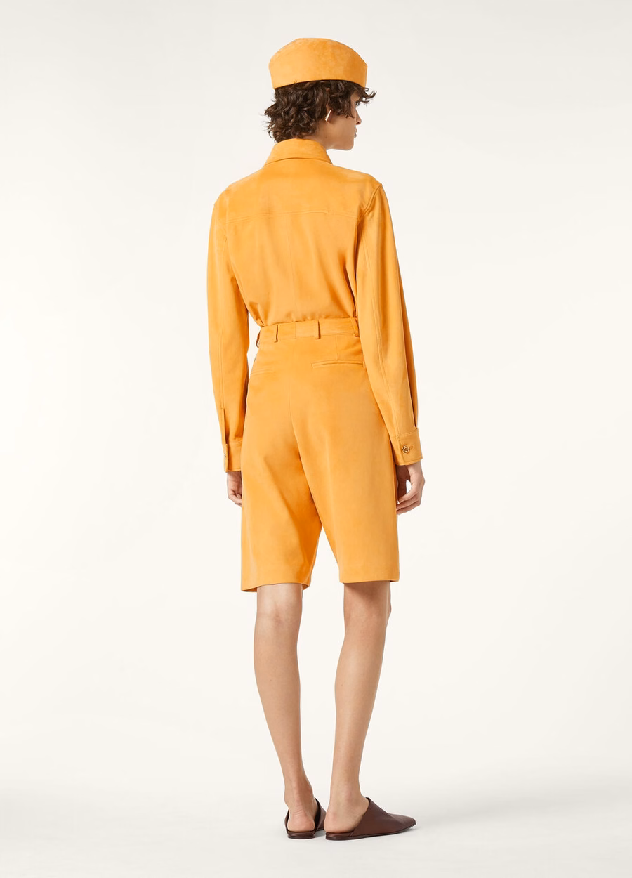 Yannis Kidskin Shirt Saffron Tea