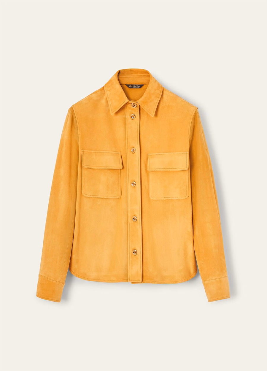 Yannis Kidskin Shirt Saffron Tea
