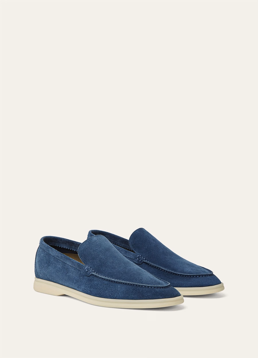 Summer Walk Suede Loafer Black Figs
