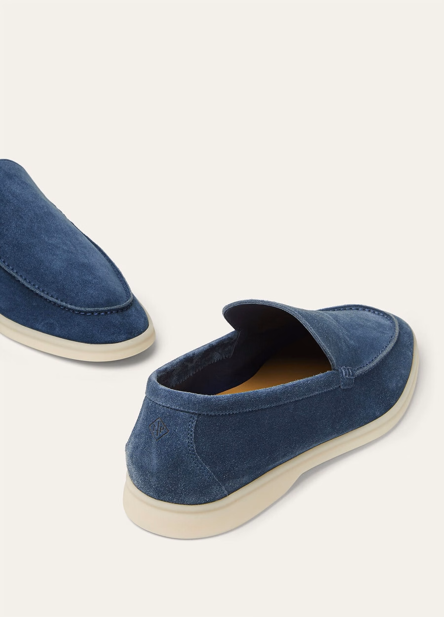 Summer Walk Suede Loafer Black Figs
