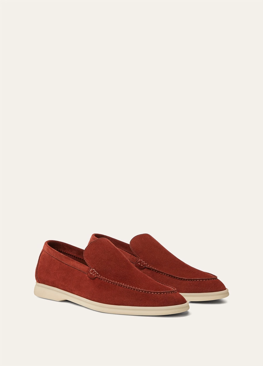 Summer Walk Loafer Suede Dried Red