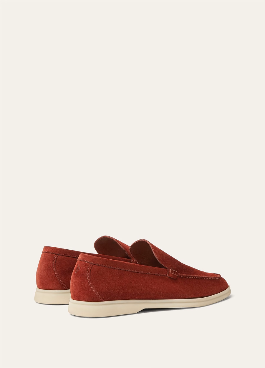 Summer Walk Loafer Suede Dried Red