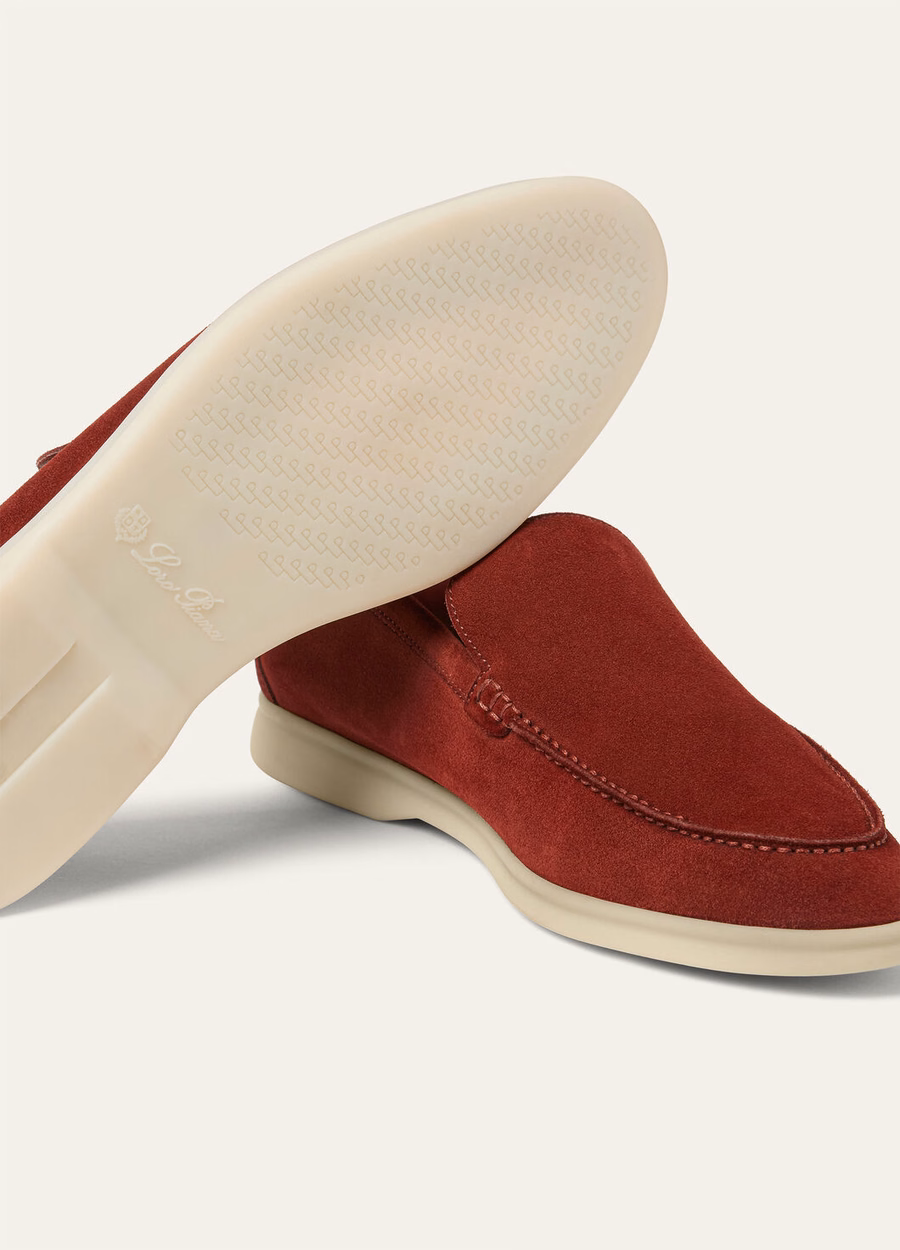Summer Walk Loafer Suede Dried Red