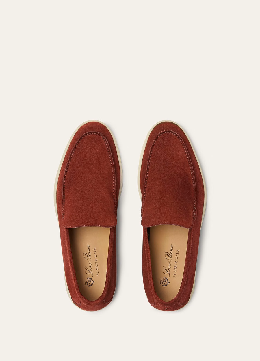 Summer Walk Loafer Suede Dried Red