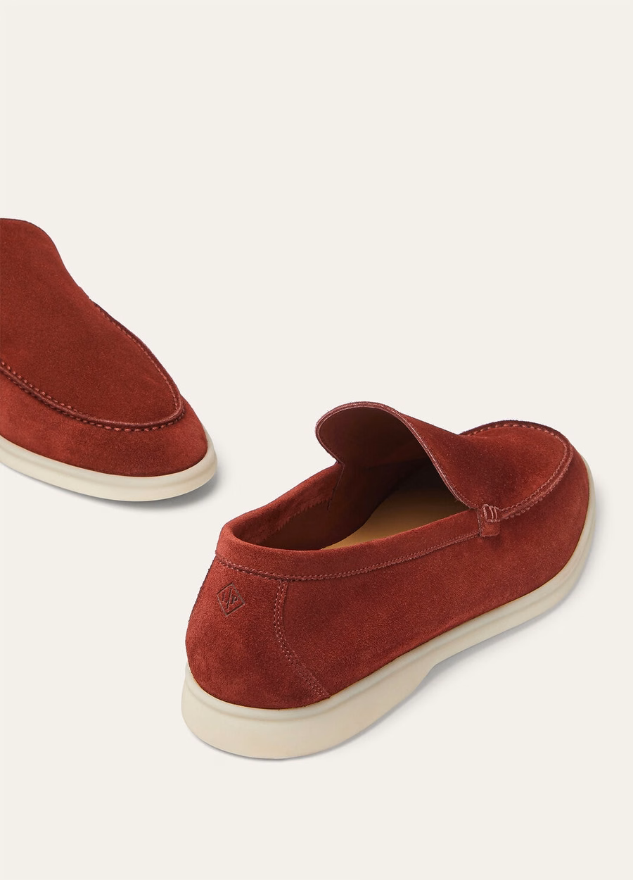 Summer Walk Loafer Suede Dried Red