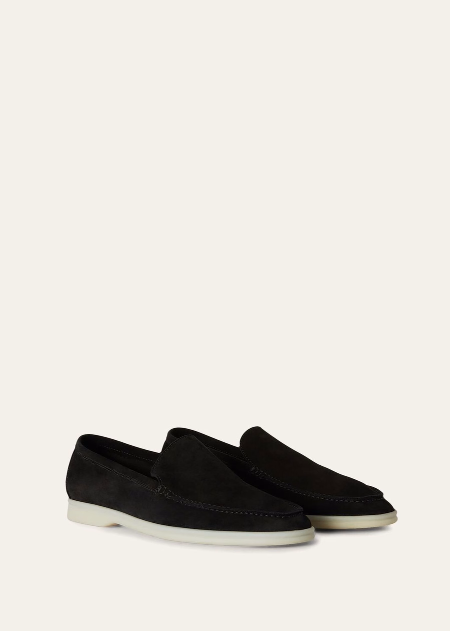 Summer Walk black suede loafer