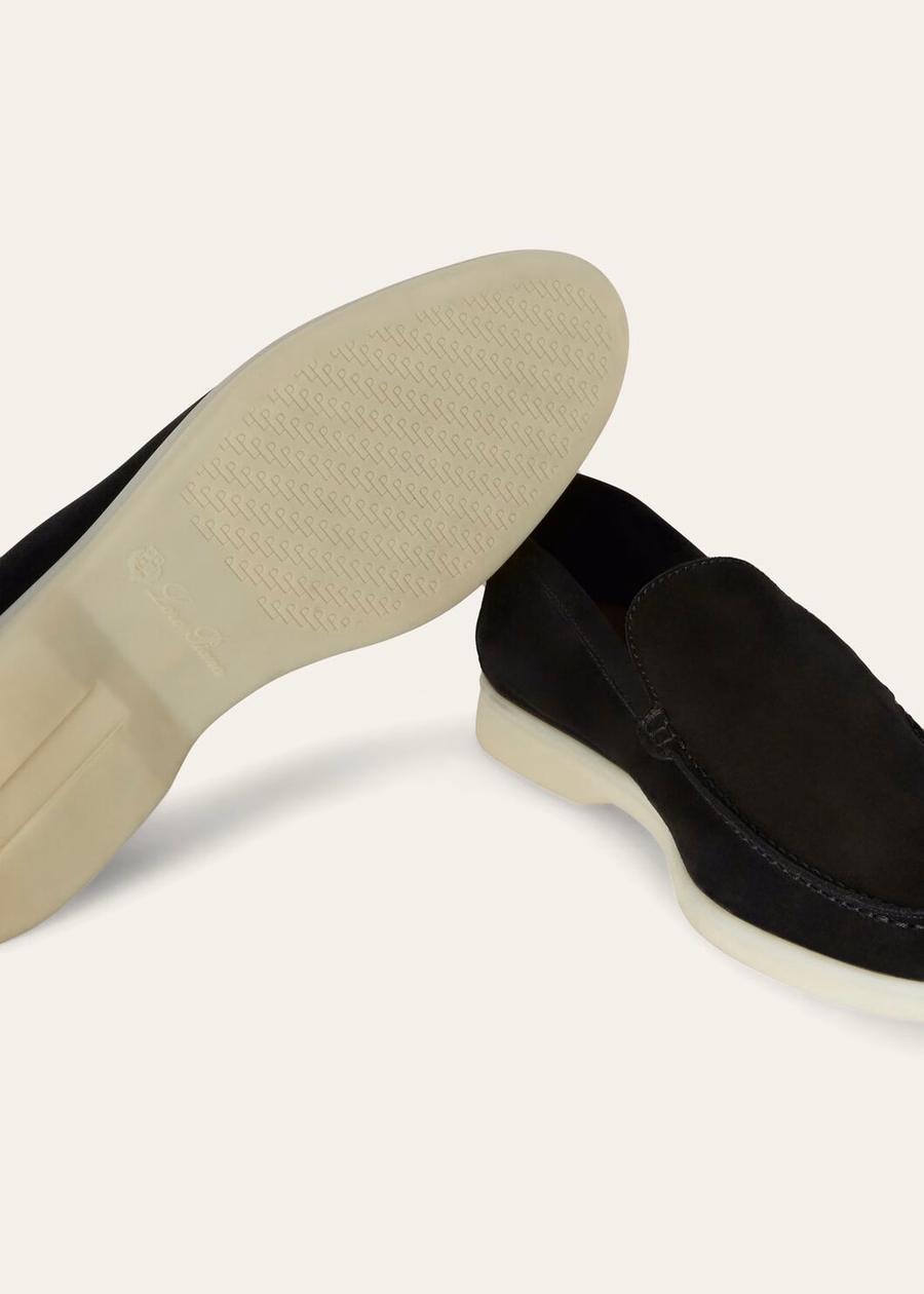 Summer Walk black suede loafer