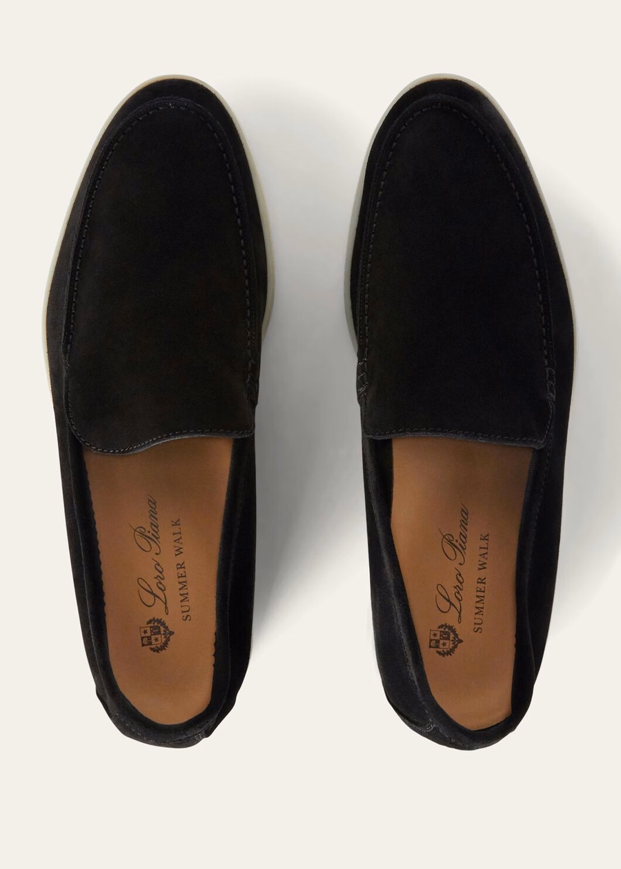 Summer Walk black suede loafer