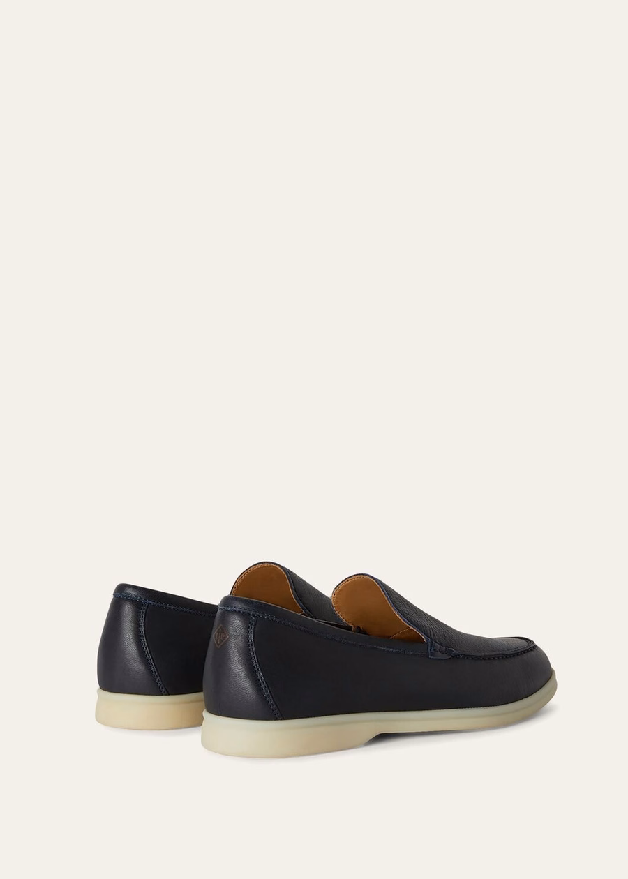 Summer Walk Loafer Elk Leather Navy Blue