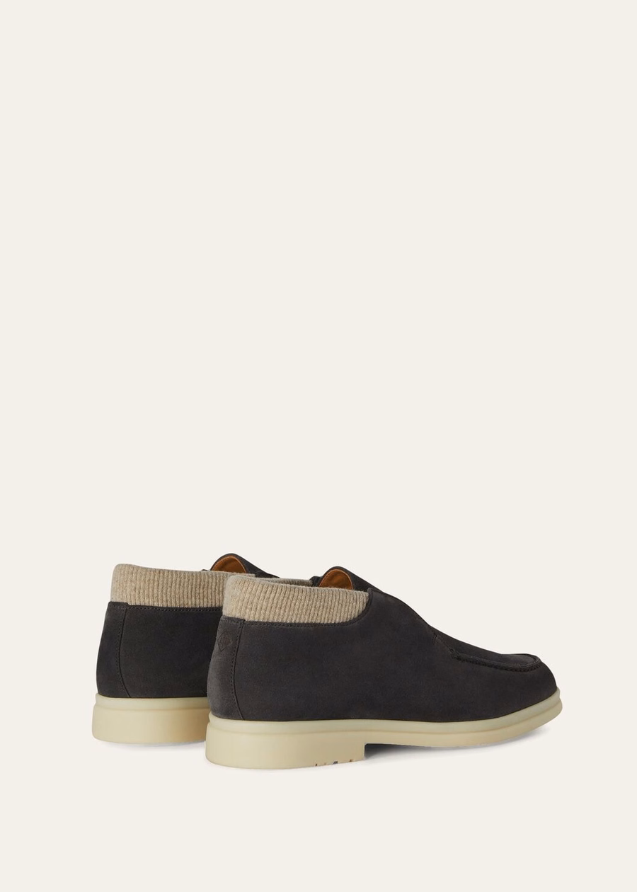 Open Wintery Walk Ankle Boot Suede Ink