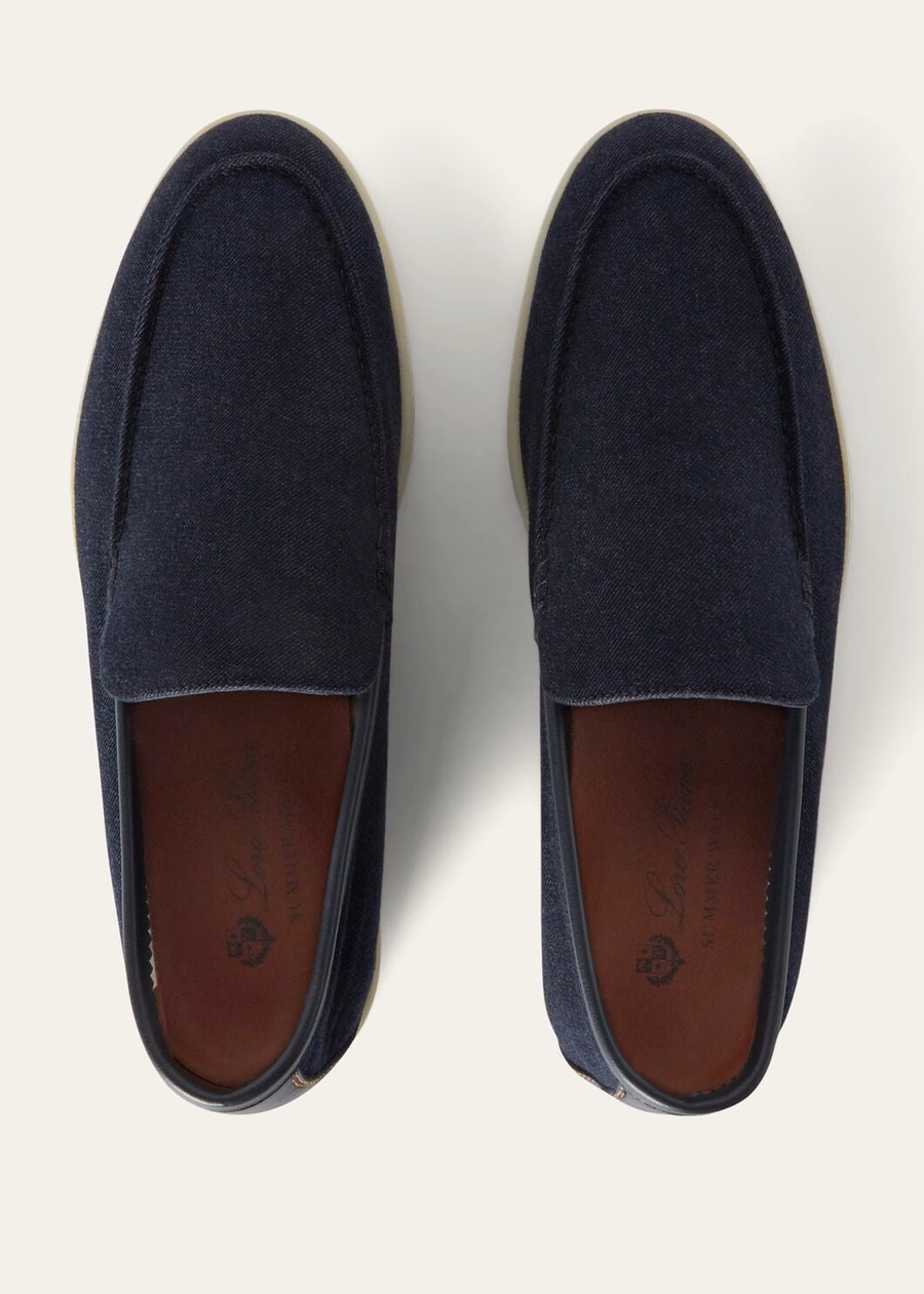 Summer Walk Loafer Cotton Cashmere Virgin Wool DEEP BLUE