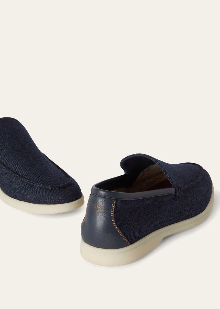 Summer Walk Loafer Cotton Cashmere Virgin Wool DEEP BLUE