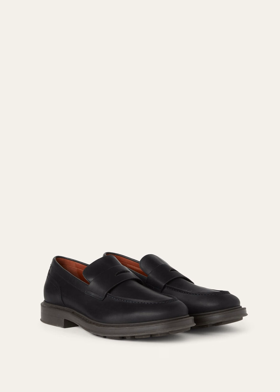 Travis loafer in black calfskin