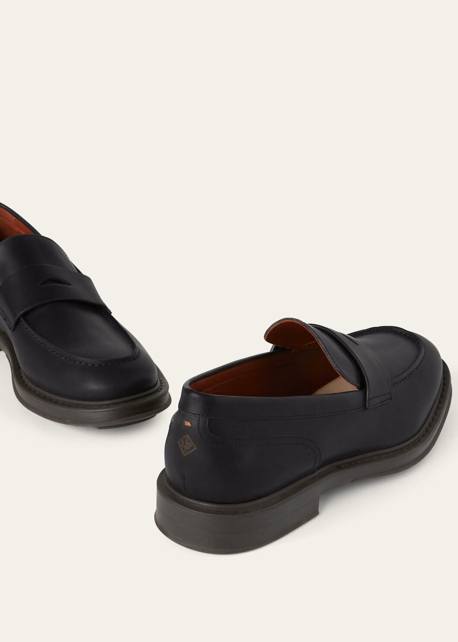 Travis loafer in black calfskin