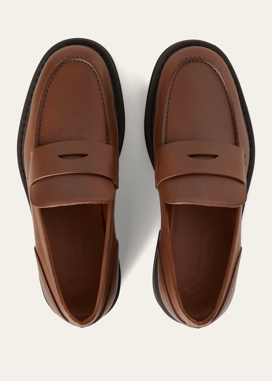 Travis loafer in Havana brown calfskin