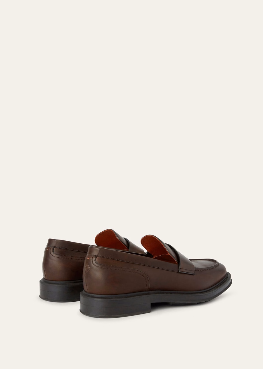 Travis loafer in ultra-dark brown calfskin