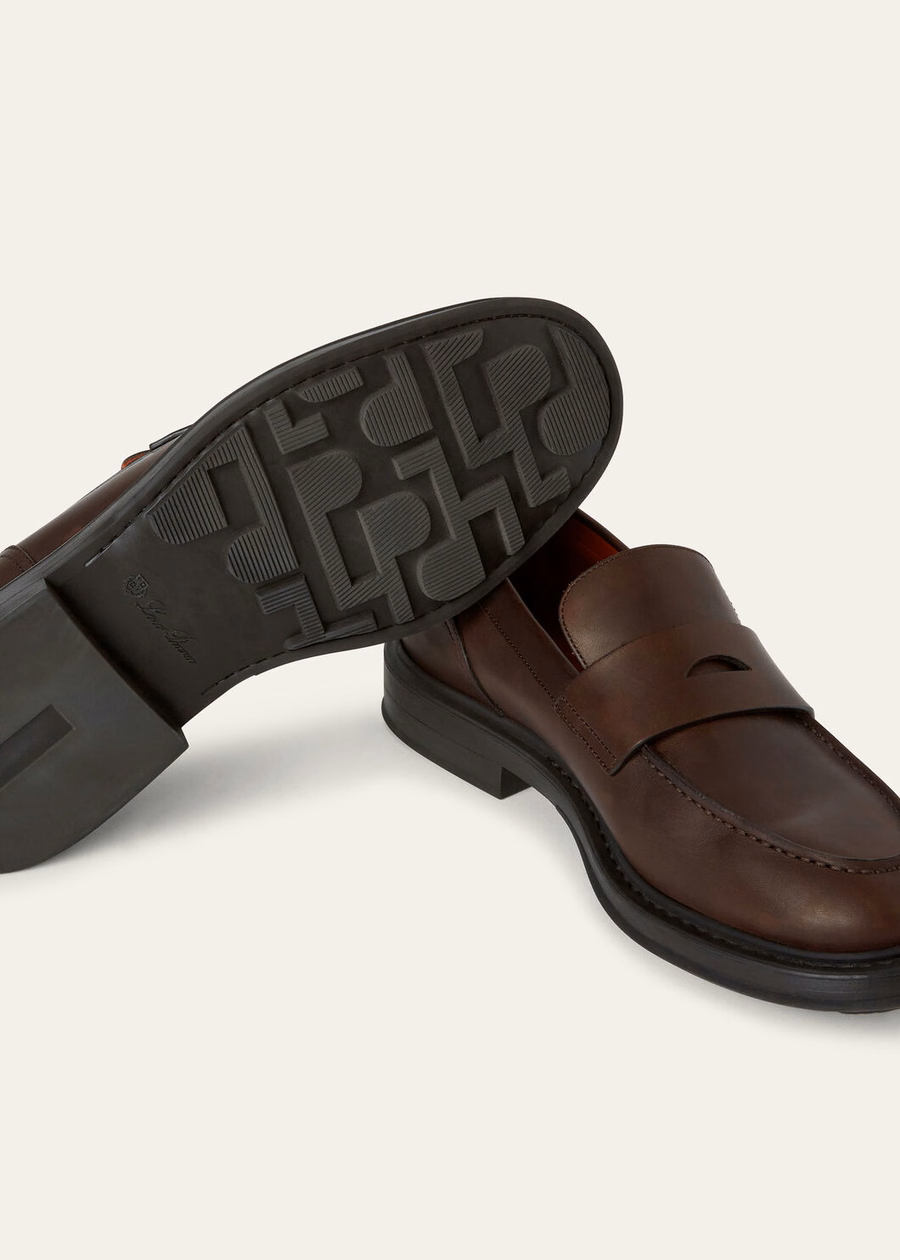 Travis loafer in ultra-dark brown calfskin